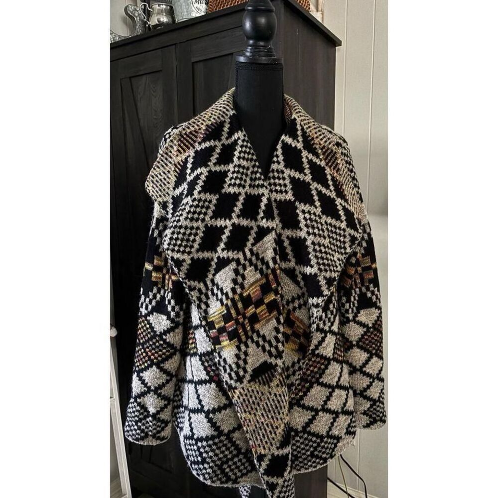Sioni Geometric Southwest‎ print open front cardigan size xl